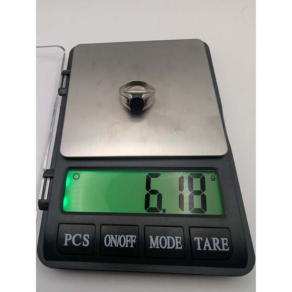 Vintage Sterling Silver Ring Mens Carved Stone Intaglio Head Profile Sz 9 READ - Picture 10 of 10